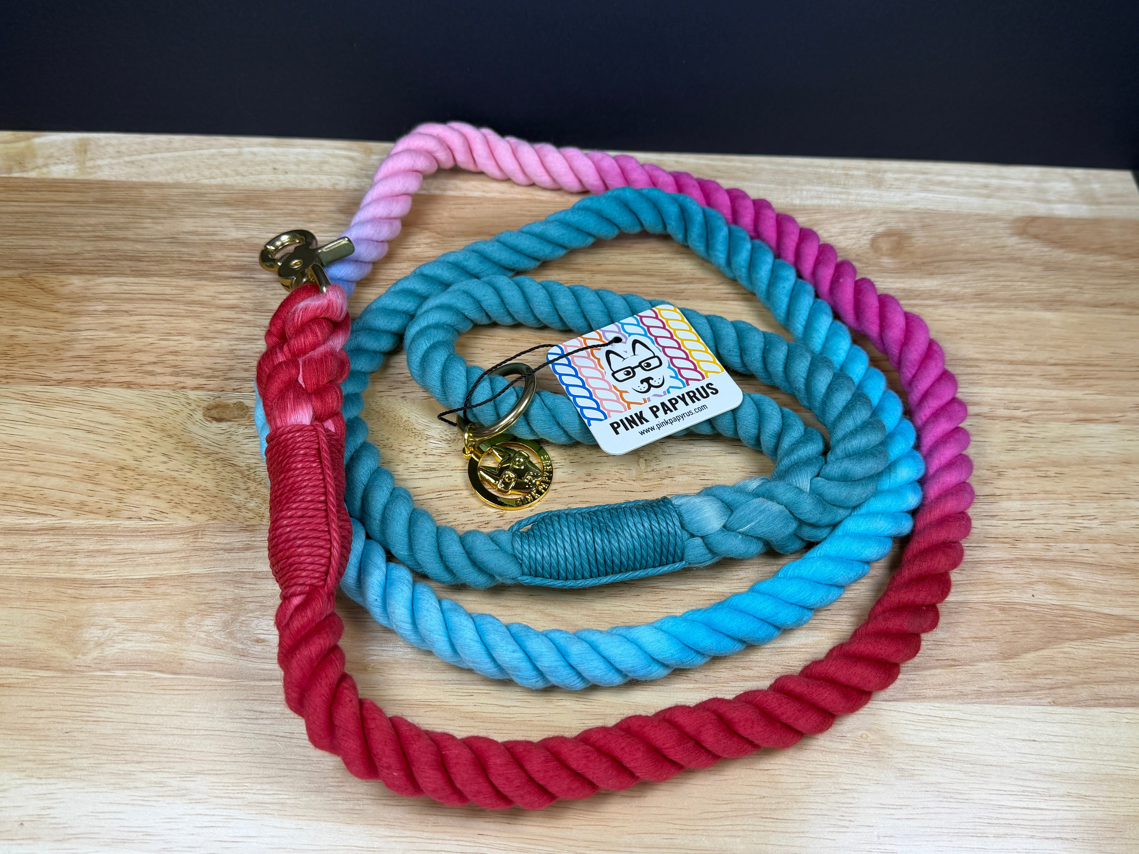 Pink Papyrus 6' Rope Leash