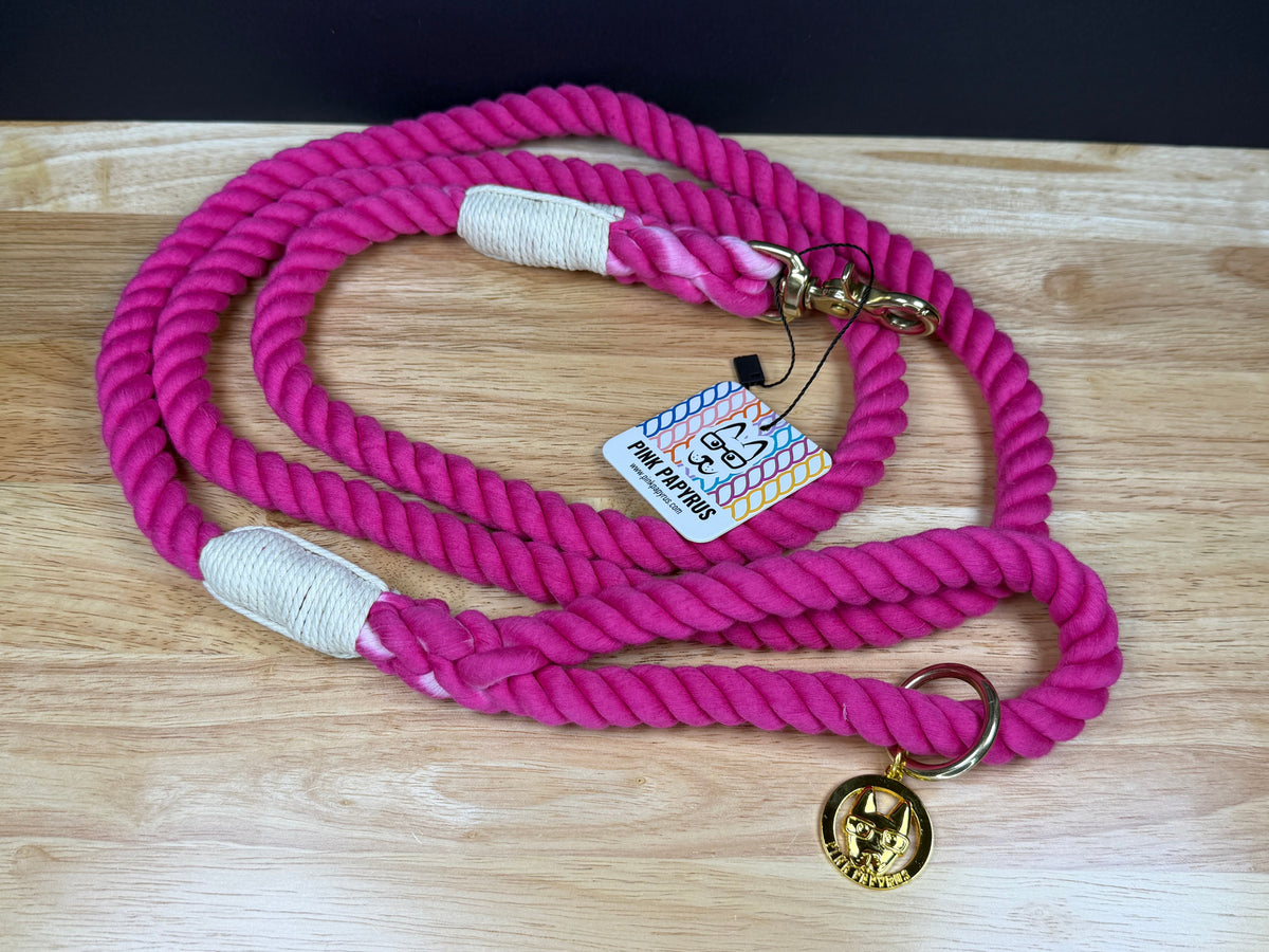 Pink Papyrus 6' Rope Leash