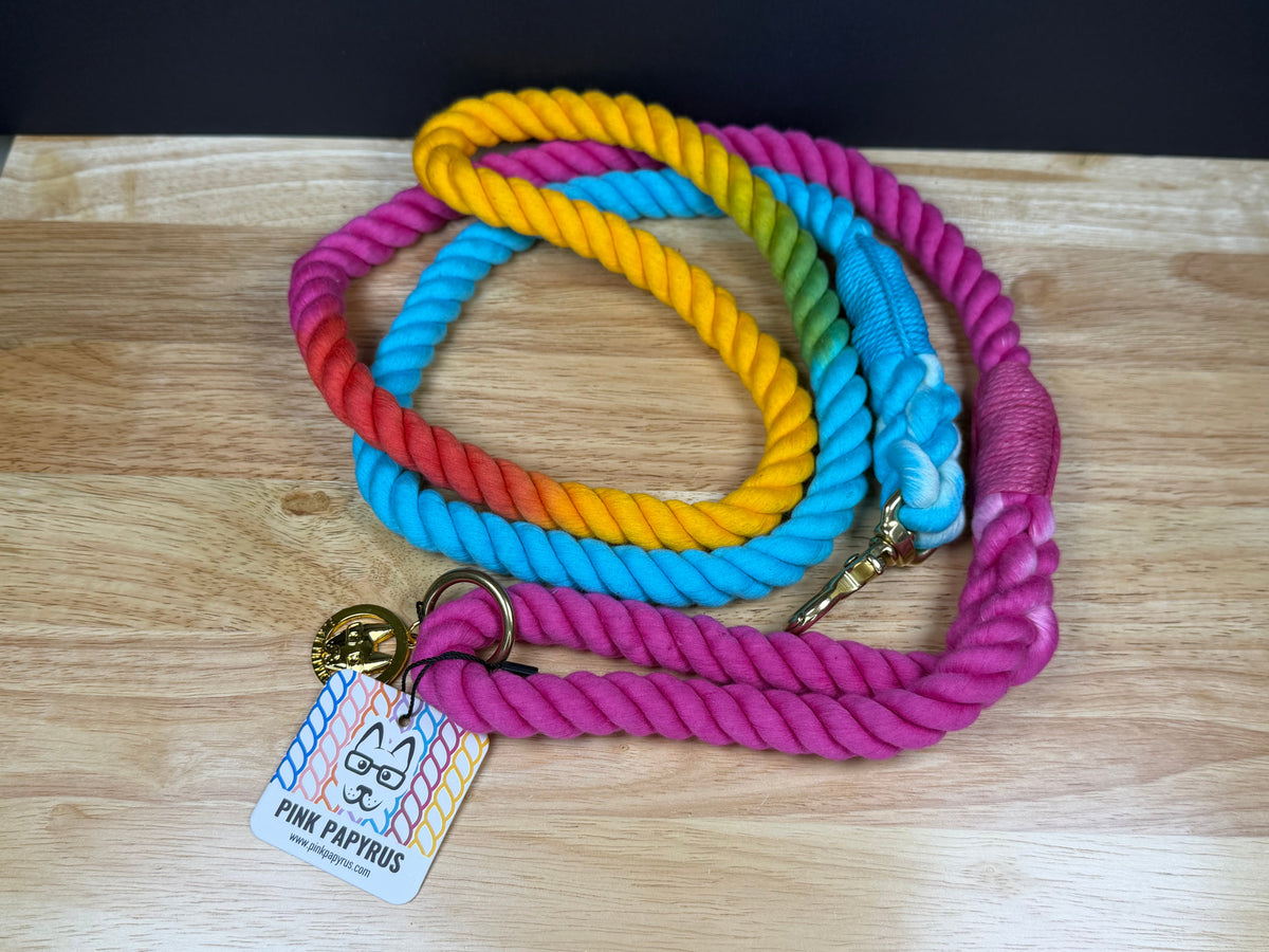 Pink Papyrus 6' Rope Leash