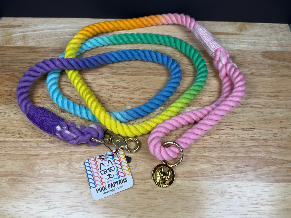 Pink Papyrus 6' Rope Leash