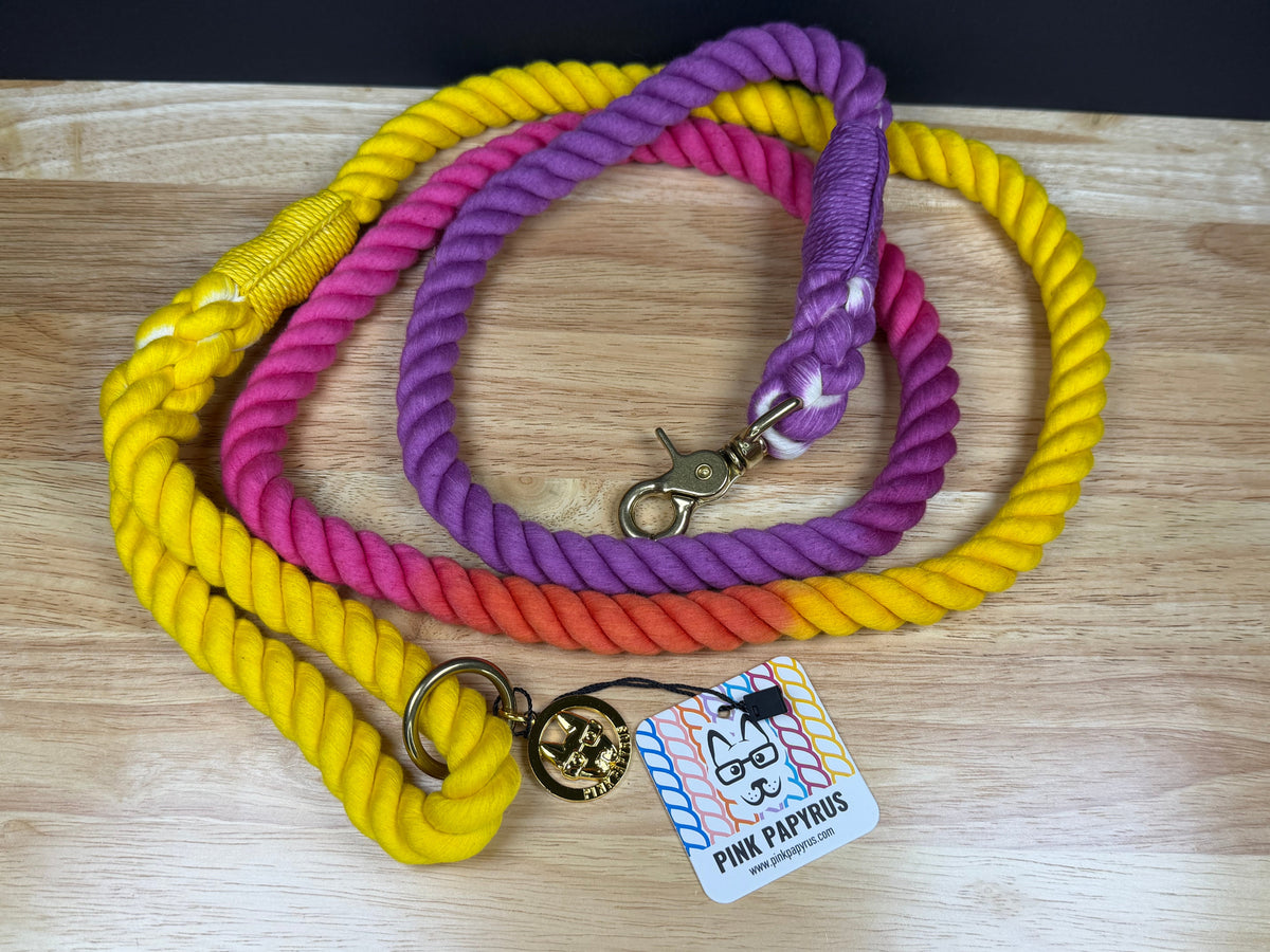 Pink Papyrus 6' Rope Leash