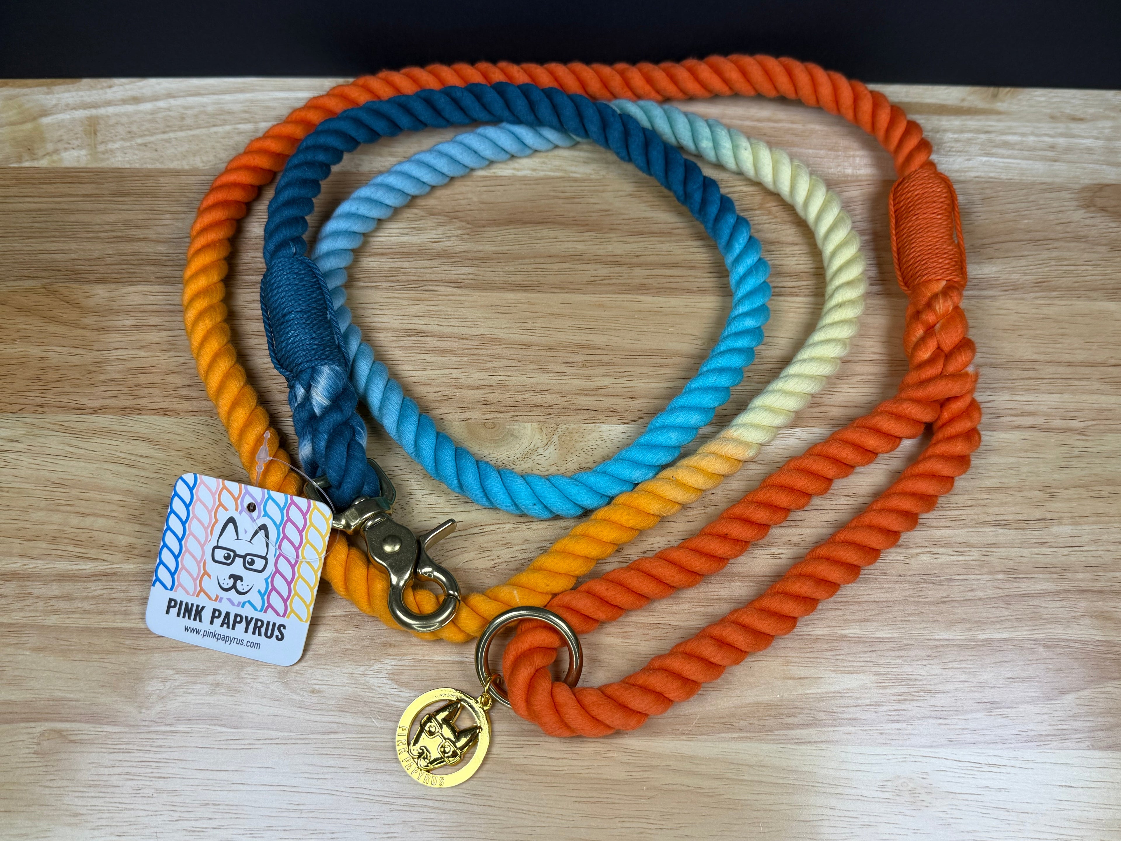 Pink Papyrus 6' Rope Leash