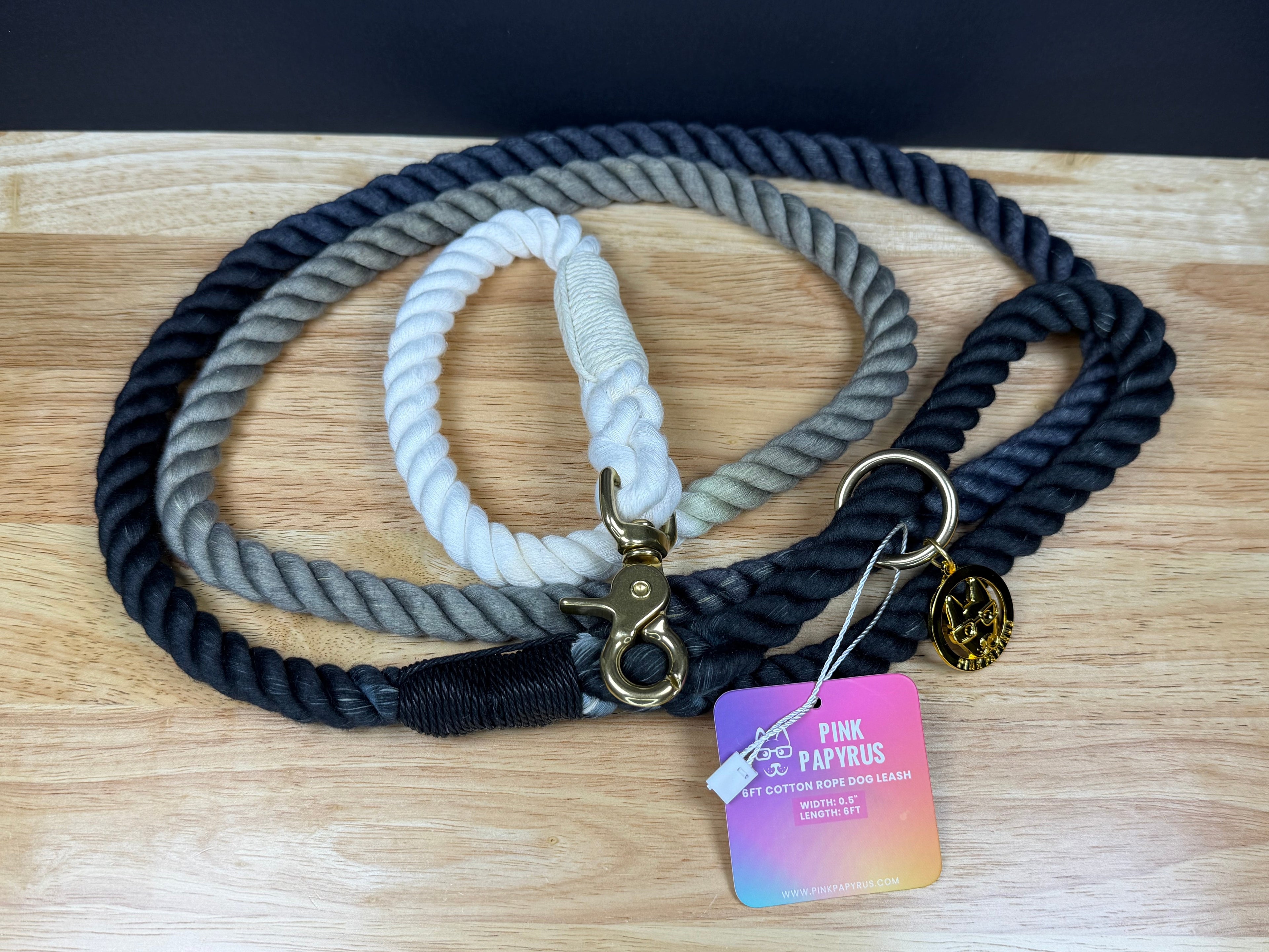 Pink Papyrus 6' Rope Leash