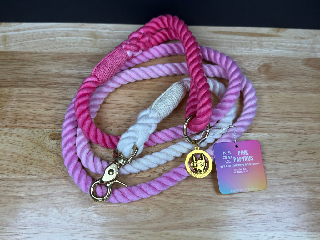 Pink Papyrus 6' Rope Leash
