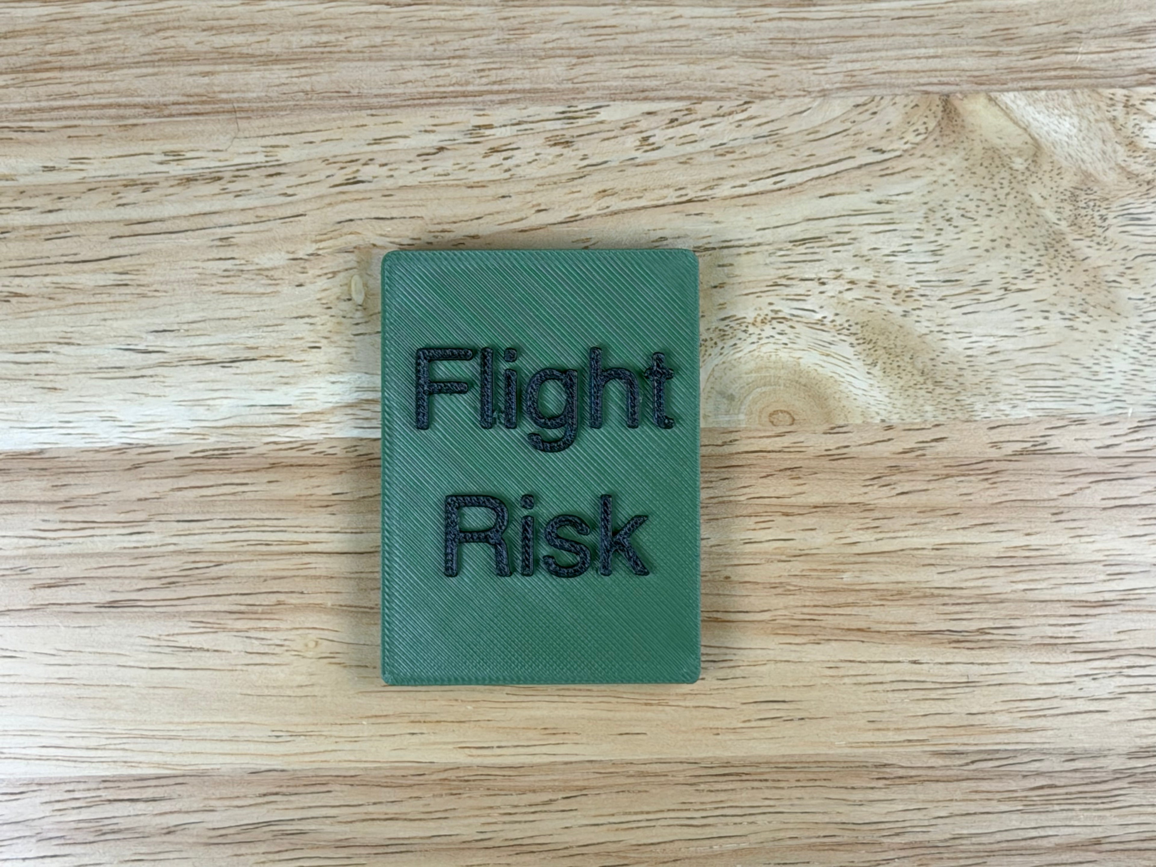 "Flight Risk" Magnetic Crate Tag