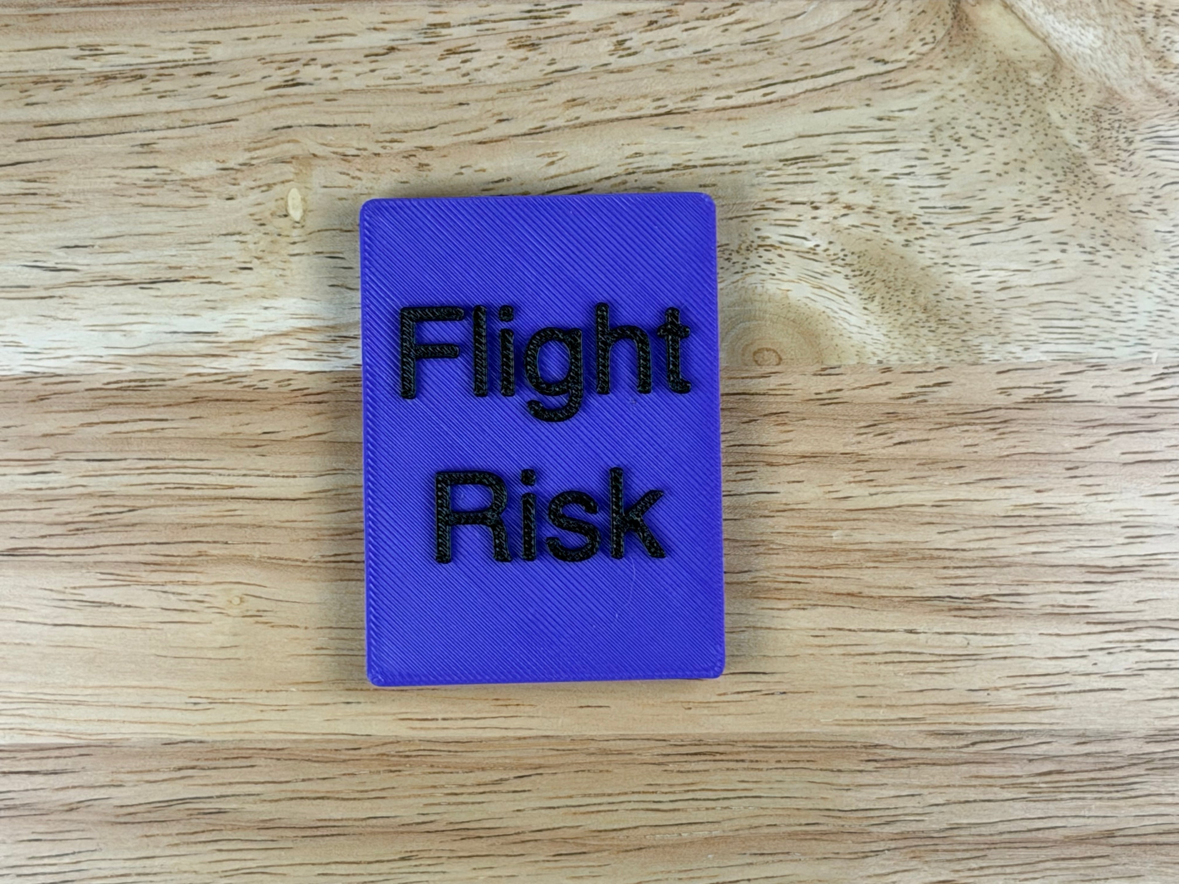 "Flight Risk" Magnetic Crate Tag