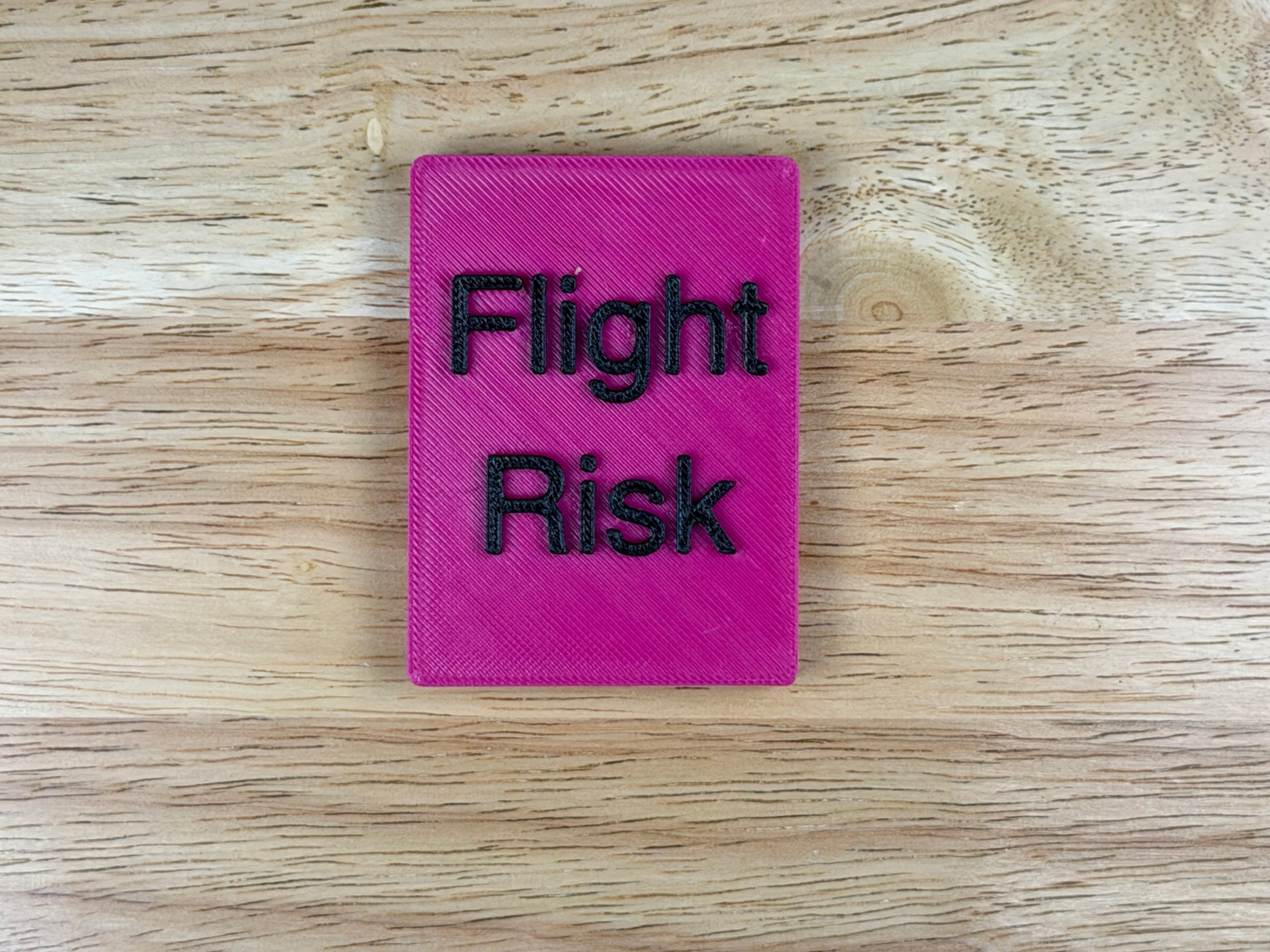 "Flight Risk" Magnetic Crate Tag