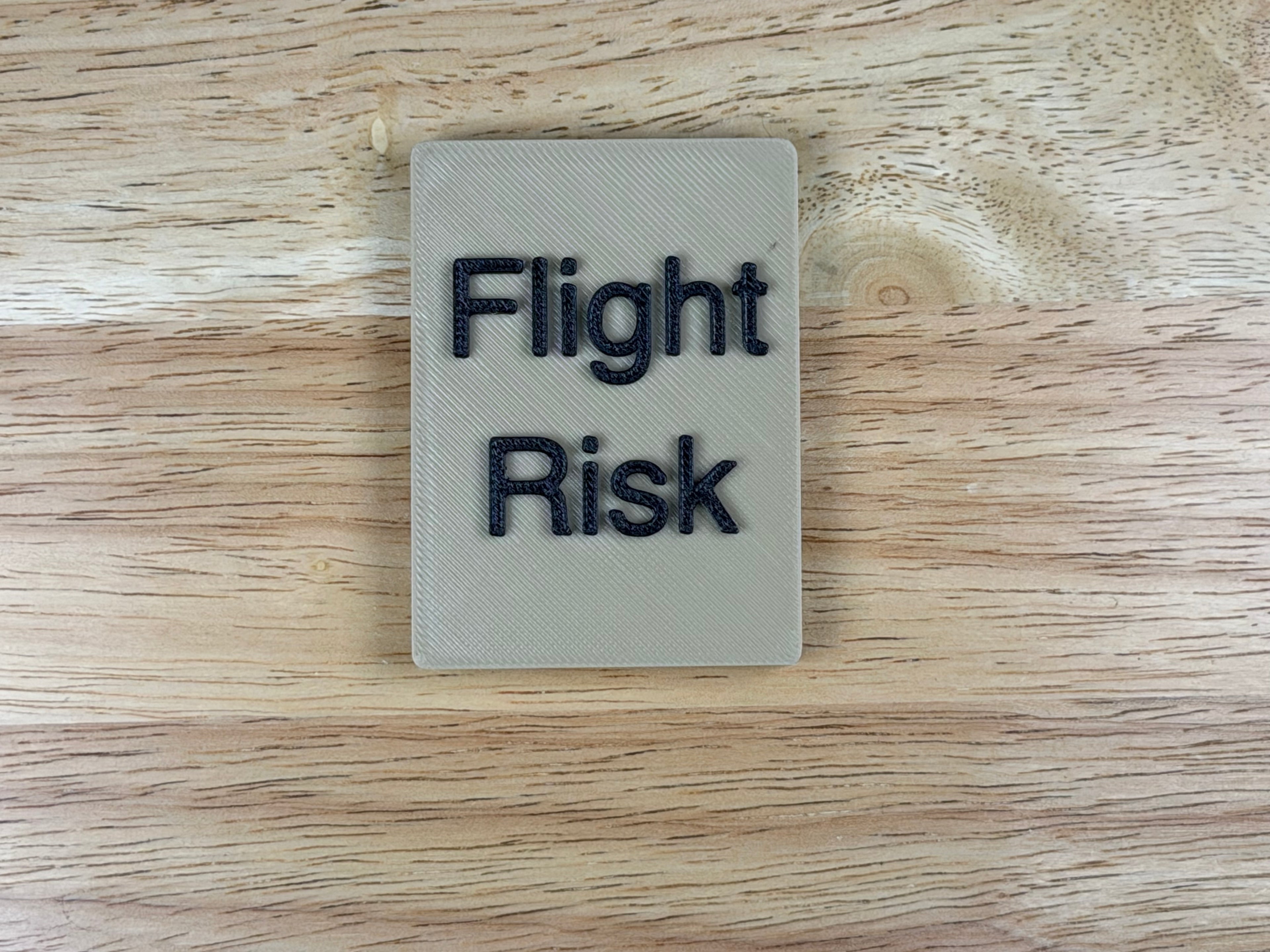 "Flight Risk" Magnetic Crate Tag